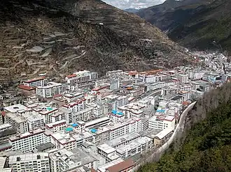 Uitzicht op Kangding