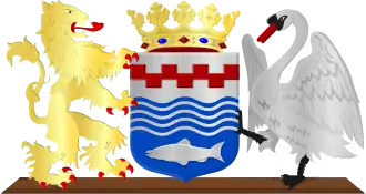 Het wapen van het waterschap Rivierenland