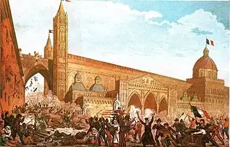 De opstand in Palermo in 1848