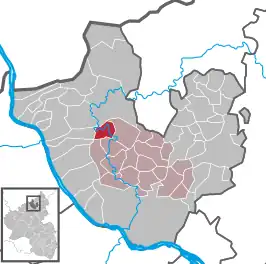 Kaart van Roßbach (Wied)