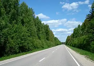 De A11 bij Sīklesciems