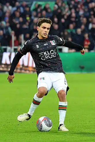 Als speler voor NEC in de bekerfinale van 2024