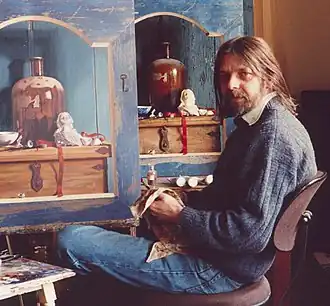 Rob Møhlmann in zijn atelier (eind 2000).