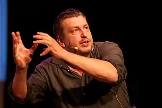 Rob Scholte tijdens een lezing op de Incubate Pirate Conference 2010 in Tilburg