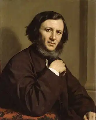 Robert Barrett Browning, geportretteerd in 1858 door Michele Gordigiani