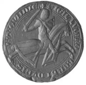 Het zegel van hertog Robert II van Bourgondië