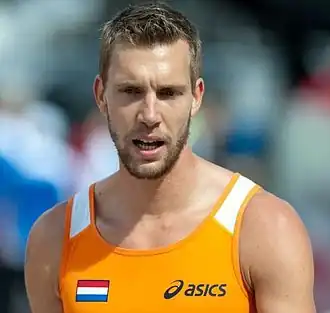 Robert Lathouwers tijdens de EK van 2012, Helsinki.