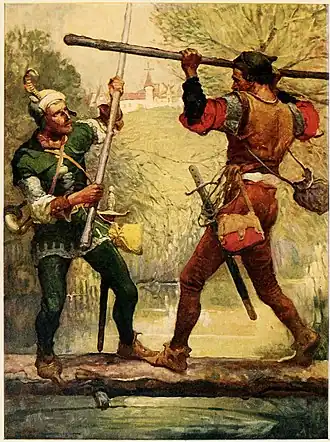 Robin Hood en Kleine Jan (rechts) van Louis Rhead (1912)