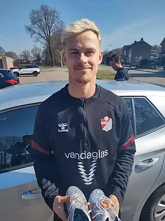 Schouten als speler van FC Emmen in 2025