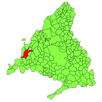 Kaart van Robledo de Chavela