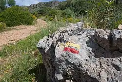 Wandelroute met markering