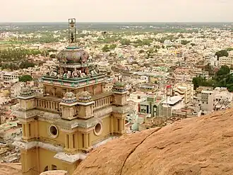 Uitzicht op Tiruchirappalli vanaf het Rock Fort