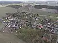 Luchtfoto Rockenthin, oostelijke helft van het dorp