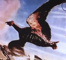 Rodan, afgebeeld op de filmposter van de gelijknamige film
