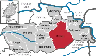 Kaart van Rodgau