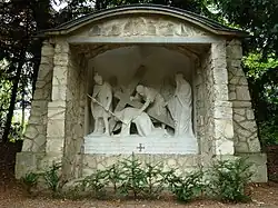 7. Jezus valt voor de tweede maal onder het zware kruis. 1927.