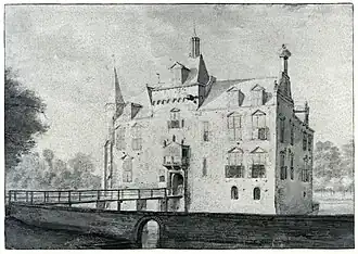 Kasteel Rijnenburg tekening van Roelant Roghman, 1646-1647