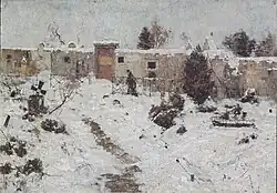 Friedhof im Winter, ca1893