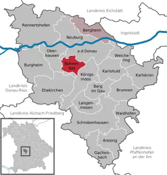 Kaart van Rohrenfels