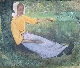 Huizer meisje onder een boom, 1892-1893