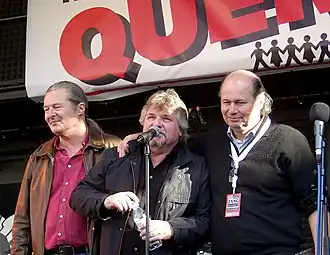 Rolf Lammers (links) met andere L.S.E.-leden Tommy Engel, Arno Steffen, 2008