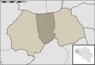 Kaart van Rollegem-Kapelle