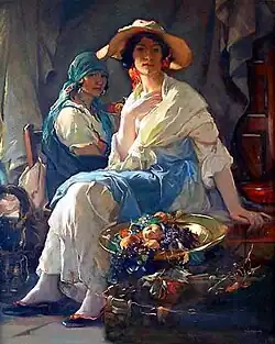 Meisjes op de markt van Assisi