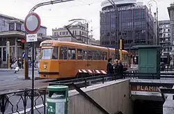 De toegang aan de noordkant van piazzale Flaminio in 1990