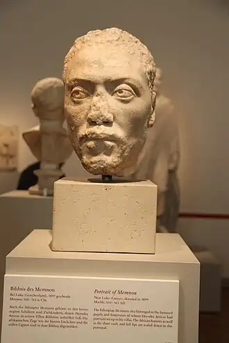 Romeins marmeren buste van Memnon, 160-165 n.Chr. Altes Museum, Berlijn