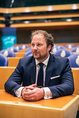 Romke de Jong in de Tweede Kamer in 2021