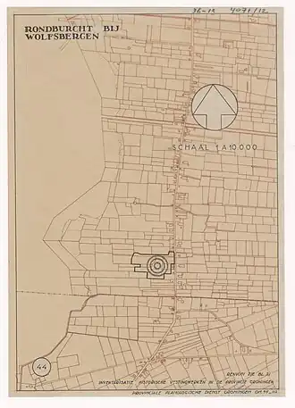 Locatietekening van de burcht (1955)