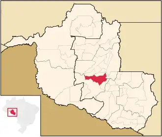 Kaart van Alvorada d'Oeste