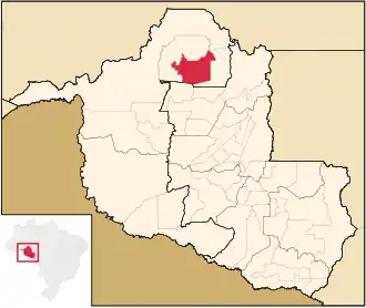 Kaart van Itapuã do Oeste