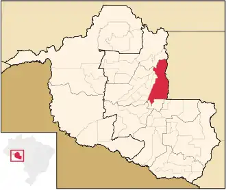 Kaart van Ji-Paraná