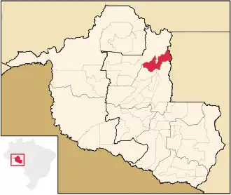 Kaart van Vale do Anari