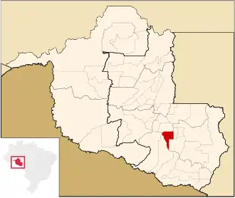 Kaart van Santa Luzia D'Oeste