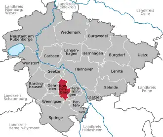 Kaart van Ronnenberg