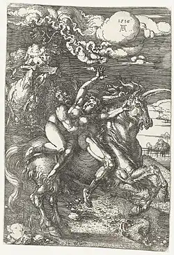 De roof van Proserpina[100] 1516 Ets 315 x 211 mm Bartsch 72