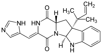 Structuurformule van roquefortine C