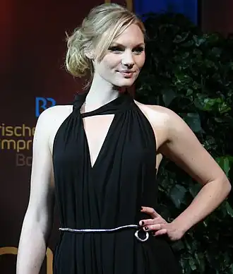 Rosalie Thomas tijdens de uitreiking van de Bayerischer Filmpreis 2012
