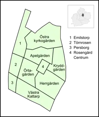 Kaart van Rosengård