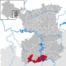 Kaart van Rosenthal am Rennsteig