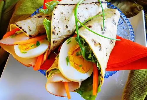 Een gezond wrap van Surinaamse roti