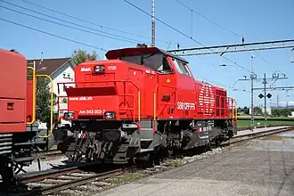 SBB locomotief 843 002-7 op 6 september 2009 te Rotkreuz