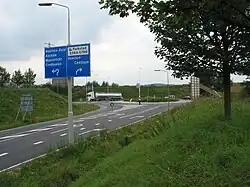 Voltooide rotonde euregioweg vanuit Landgraaf