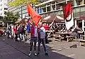 Feyenoord-supporters tijdens de rust van de kampioenwedstrijd