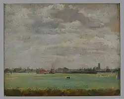 Rotterdam gezien vanuit Crooswijk tussen 1858 en 1864