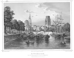 Rotterdam leuvehaven vischmarkt ca. 1850