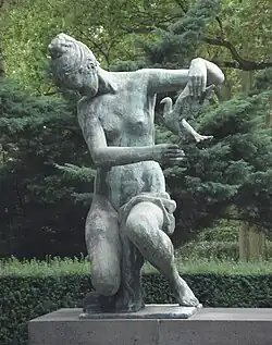 Knielende vrouw met duif (1965)