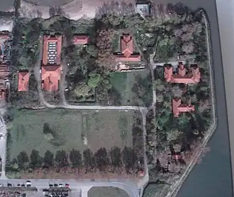 luchtfoto van het terrein